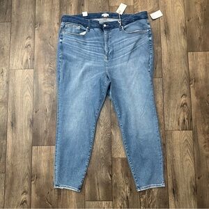 Good American High Rise Skinny Stretch Jeans Women’s Sz 28 Plus Blue Denim